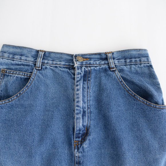 Vintage Pennmans Midi Medium Wash Denim Jean Skirt Size 8 - Picture 11 of 15